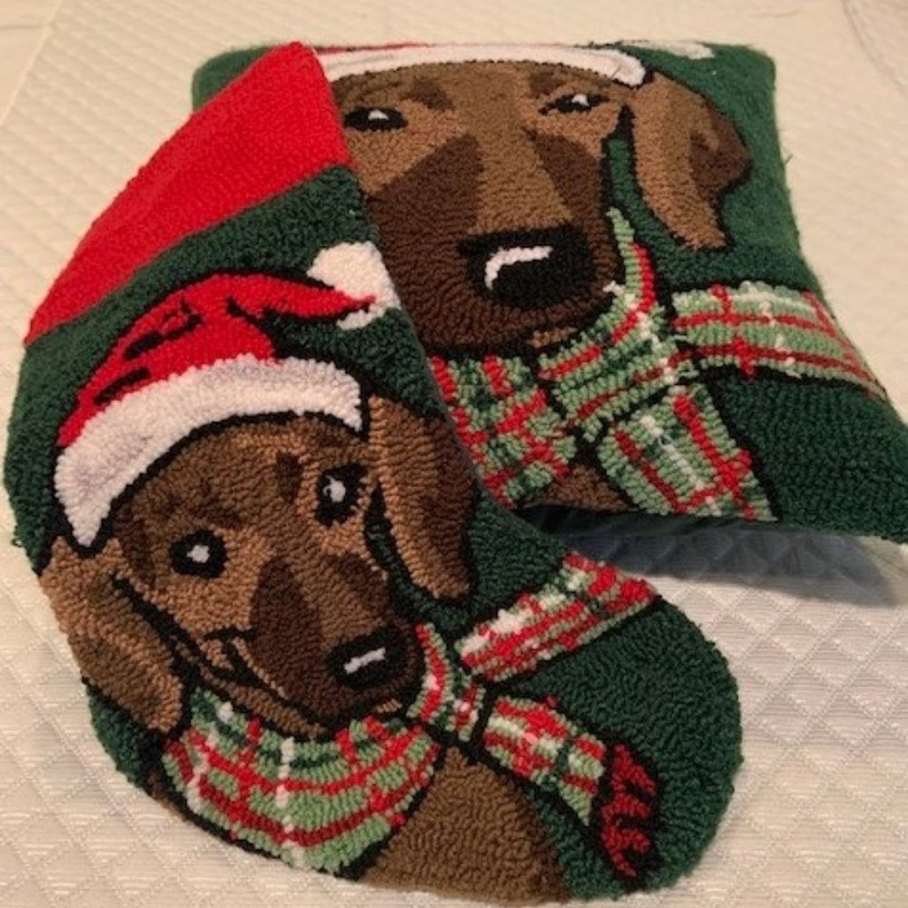 Dachshund Christmas Pillow and Stocking